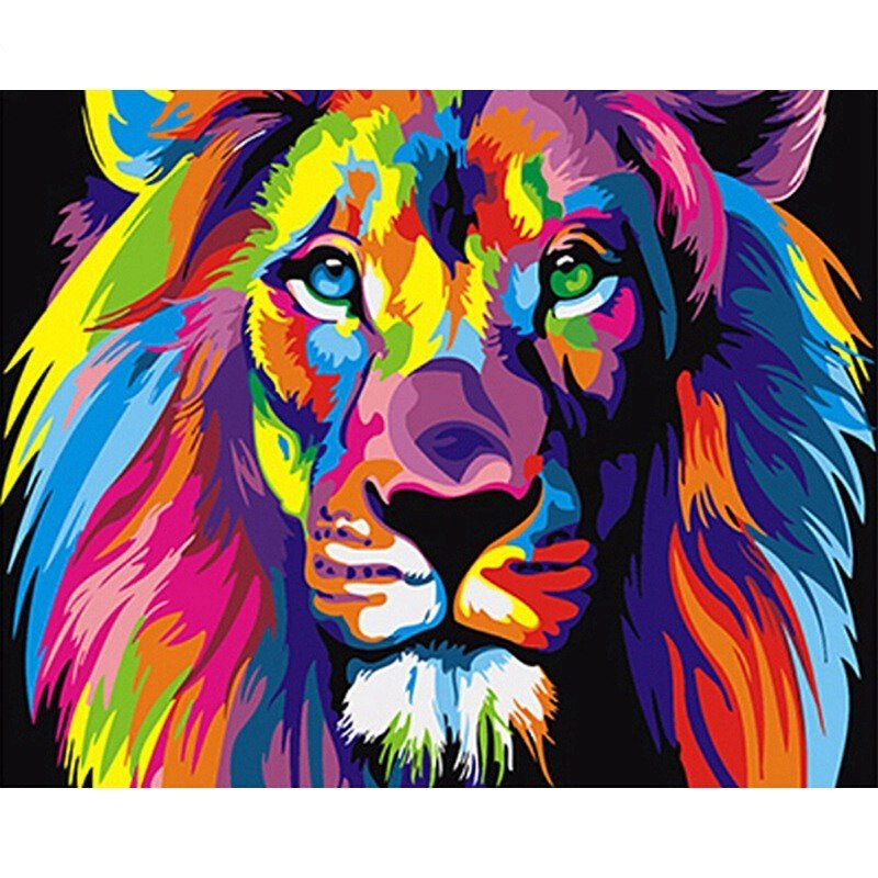 DIY-Painted Lion Oil Painting 40*50cm