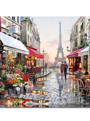 DIY-Eiffel Love Oil Painting 40*50cm