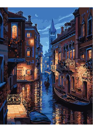 DIY-Decorative painting Venice 40*50cm