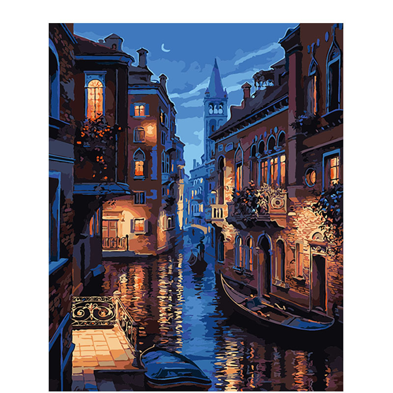 DIY-Decorative painting Venice 40*50cm