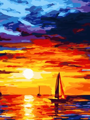 DIY-171 Sunset Oil Painting 40*50cm