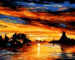 DIY-171 Sunset Oil Painting 40*50cm